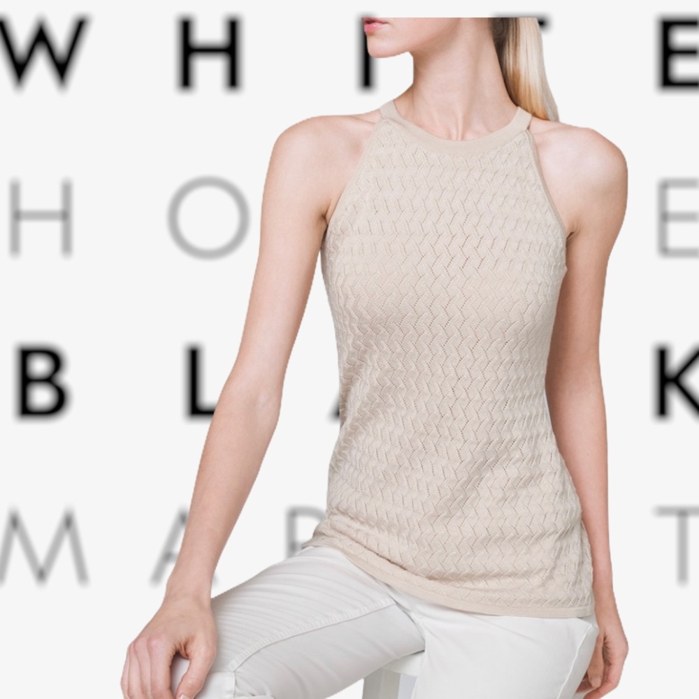 WHBM STITCH-DETAIL SWEATER TANK